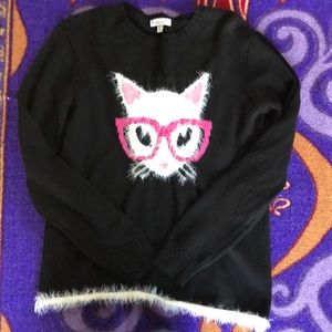 Girls Franki and Jack Cat Sweater